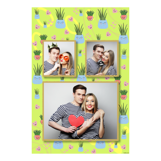 Template 320 consisting of 3 photos Mother in Law Day hearts
