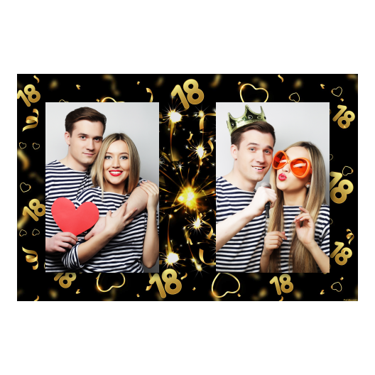 Template 411 consisting of 2 photos – 18th Birthday Party + 18