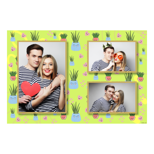 Template 413 consisting of 3 photos Mother in Law Day hearts